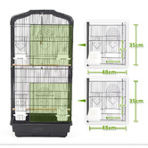 Letitia Lane 92cm Black Skye Metal Bird Cage