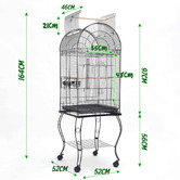Letitia Lane 164cm Black Bella Metal Bird Cage