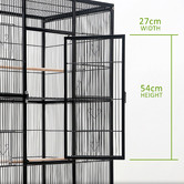 Letitia Lane 137cm Black Cleo Metal Bird Cage