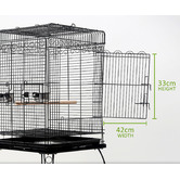 Letitia Lane 145cm Black Coco Metal Bird Cage
