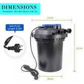 Letitia Lane Black Aquarium Garden UV Light Pond Filter