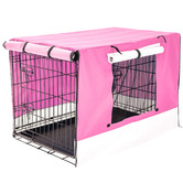 Letitia Lane Collapsible 2 Door Metal Dog Cage with Cover &amp; Tray
