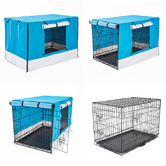 Letitia Lane Collapsible 2 Door Metal Dog Cage with Cover &amp; Tray