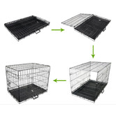 Letitia Lane Collapsible 2 Door Metal Dog Cage with Tray