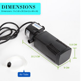 Letitia Lane Black Submersible Aquarium Filter Pond Pump