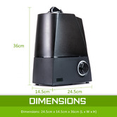 Letitia Lane 6L Black Home Ready Ultrasonic Diffuser Air Humidifier