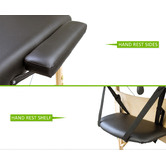 Letitia Lane Black Forever Beauty Portable 3 Fold Wooden Massage Table
