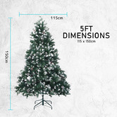 Letitia Lane 150cm Snowy Christmas Tree with Bauble Balls