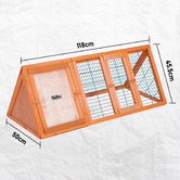 Letitia Lane Paw Mate Ester Triangular Wooden Rabbit Hutch