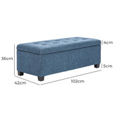 Letitia Lane Easton Upholstered Storage Ottoman