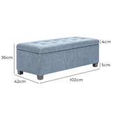 Letitia Lane Easton Upholstered Storage Ottoman