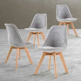 Letitia Lane Grey Eames Replica Upholstered Dining Chairs