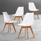 Letitia Lane Eames Replica Faux Leather Dining Chairs