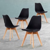 Letitia Lane Eames Replica Faux Leather Dining Chairs