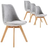 Letitia Lane Grey Eames Replica Upholstered Dining Chairs