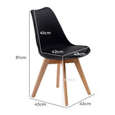 Letitia Lane Eames Replica Faux Leather Dining Chairs