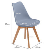 Letitia Lane Eames Replica Faux Leather Dining Chairs