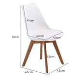 Letitia Lane Eames Replica Faux Leather Dining Chairs