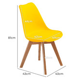Letitia Lane Eames Replica Faux Leather Dining Chairs
