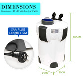 Letitia Lane White Aquarium UV Light External Canister Filter with Accessories
