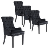 Letitia Lane Villarreal Studded Velvet Dining Chairs