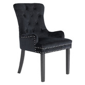 Letitia Lane Villarreal Studded Velvet Dining Chairs