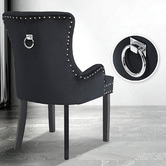 Letitia Lane Villarreal Studded Velvet Dining Chairs