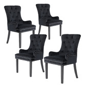 Letitia Lane Villarreal Studded Velvet Dining Chairs