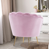 Letitia Lane 2 Piece Shanaya Velvet Armchair &amp; Ottoman Set