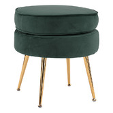 Letitia Lane 2 Piece Shanaya Velvet Armchair &amp; Ottoman Set