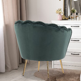 Letitia Lane 2 Piece Shanaya Velvet Armchair &amp; Ottoman Set