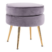 Letitia Lane 2 Piece Shanaya Velvet Armchair &amp; Ottoman Set