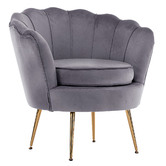 Letitia Lane 2 Piece Shanaya Velvet Armchair &amp; Ottoman Set
