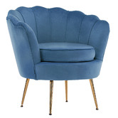 Letitia Lane 2 Piece Shanaya Velvet Armchair &amp; Ottoman Set