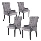 Letitia Lane Villarreal Studded Velvet Dining Chairs