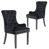 Letitia Lane Villarreal Studded Velvet Dining Chairs