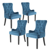 Letitia Lane Villarreal Studded Velvet Dining Chairs