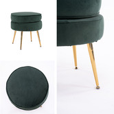 Letitia Lane Shanaya Velvet Ottoman