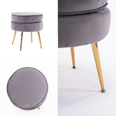 Letitia Lane Shanaya Velvet Ottoman