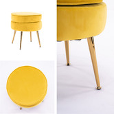 Letitia Lane Shanaya Velvet Ottoman