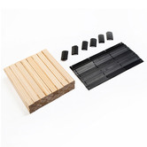 Letitia Lane Emperio 12 Bottle Steel &amp; Pine Wood Wine Rack