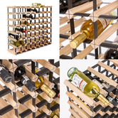 Letitia Lane Emperio 72 Bottle Steel & Pine Wood Wine Rack | Temple ...