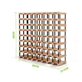 Letitia Lane Emperio 72 Bottle Steel &amp; Pine Wood Wine Rack