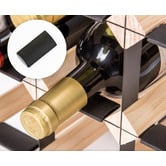 Letitia Lane Emperio 72 Bottle Steel &amp; Pine Wood Wine Rack