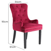 Letitia Lane Villarreal Studded Velvet Dining Chair