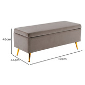 Letitia Lane Curtis Storage Ottoman Bench