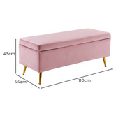 Letitia Lane Curtis Storage Ottoman Bench