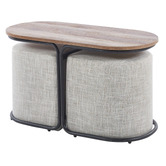 Letitia Lane 3 Piece Southland Coffee Table &amp; Ottoman Set