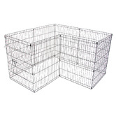 Letitia Lane Black 8 Panel Portable Steel Pet Playpen with Cover