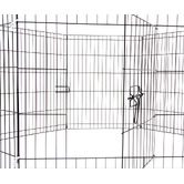 Letitia Lane Black 8 Panel Portable Steel Pet Playpen with Cover
